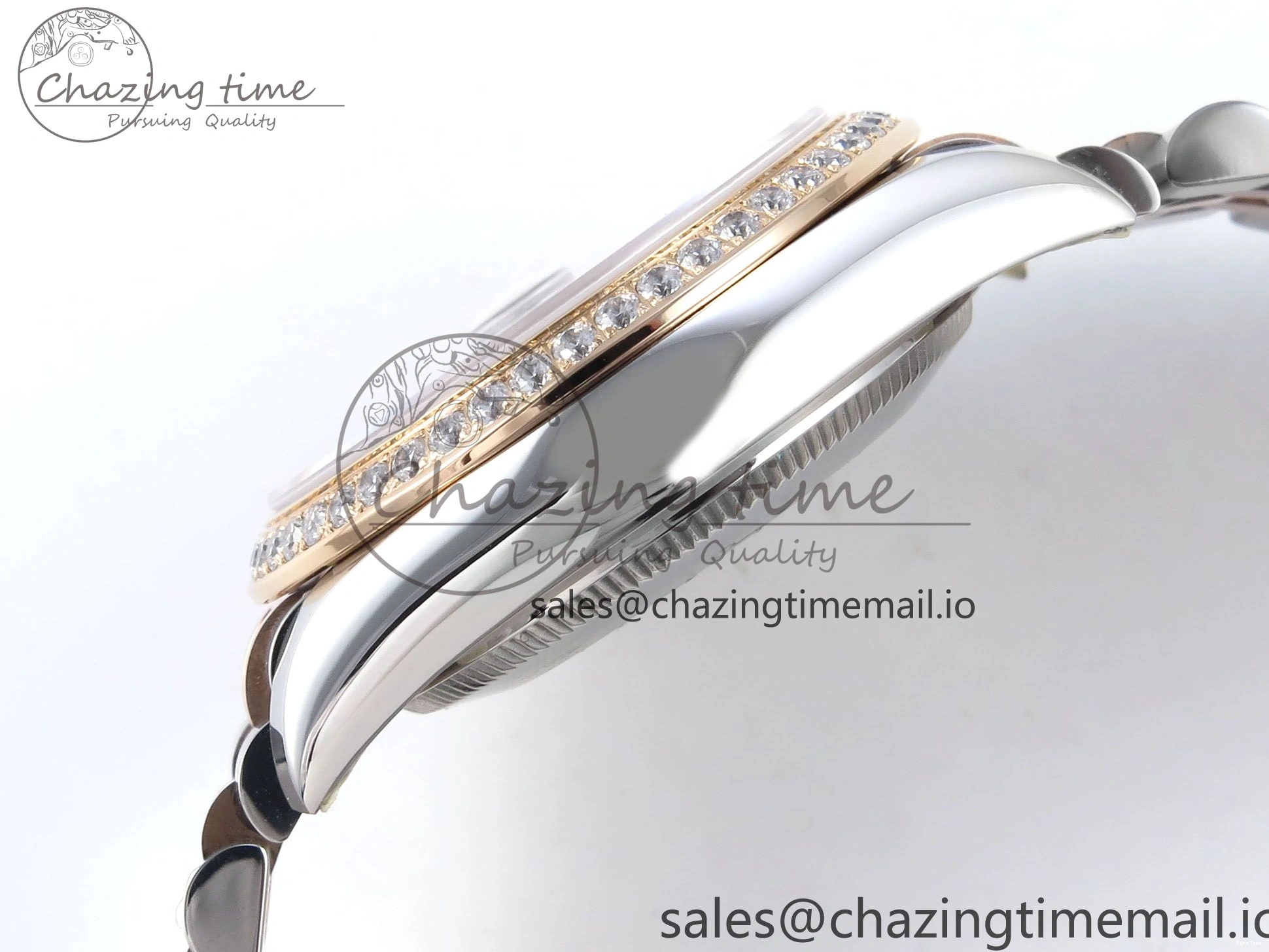 MiroTime 0324 DateJust 31 278381RBR ARF 1:1 Best Edition 904L Steel White Diamonds Dial Diamonds Bezel on SS RG Jubilee Bracelet ETA Versatile 392